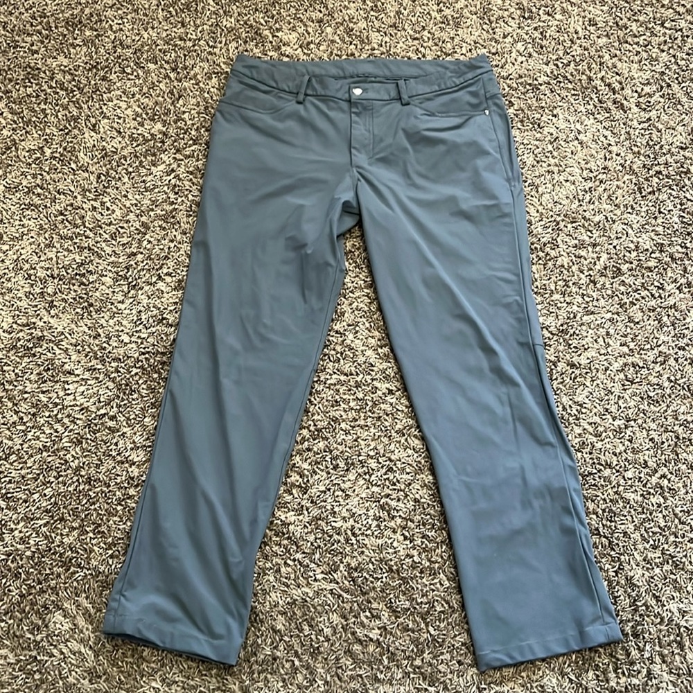 Lululemon 5 pocket grey pant mens 36 x 31